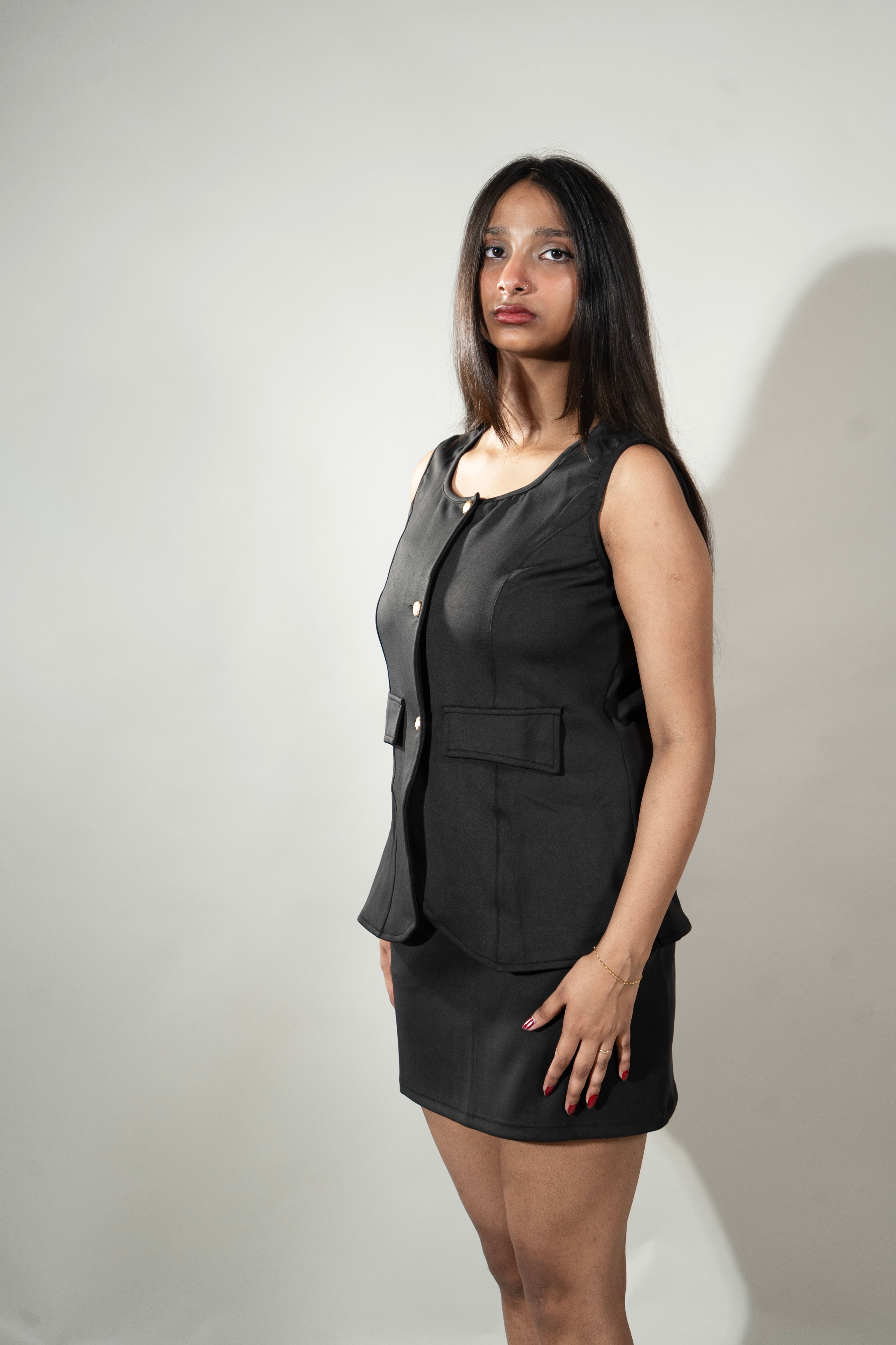 Black Office going skirt and vest