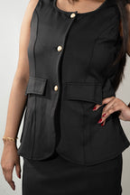 Black Office going skirt and vest