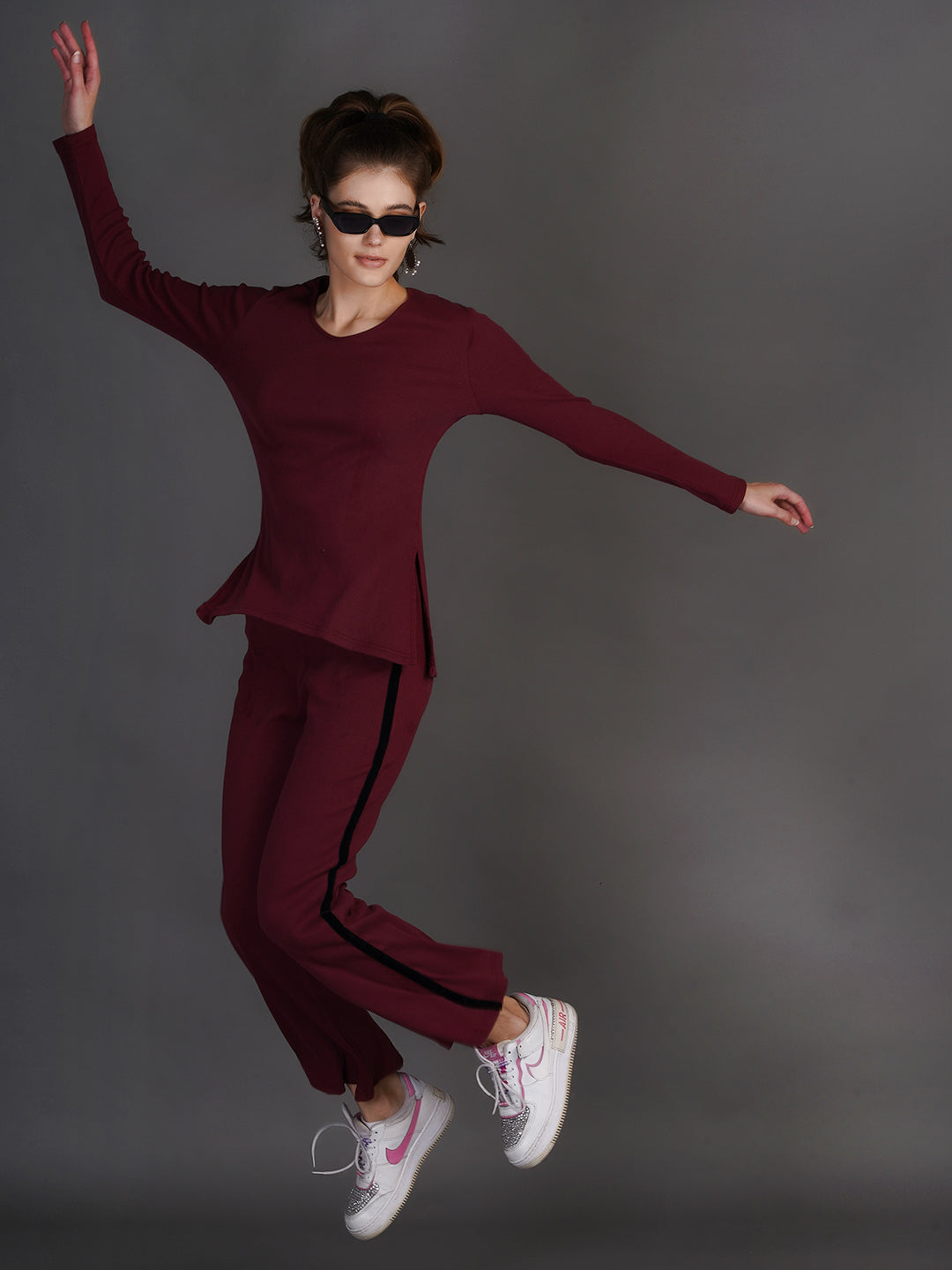 V-Neck Top With Trousers