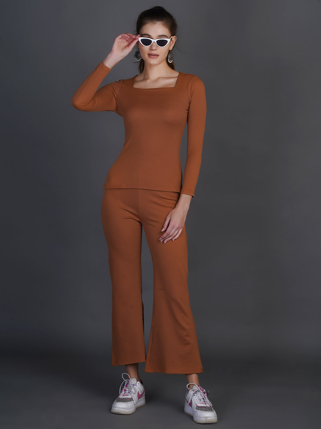 Square Neck Top With Trousers