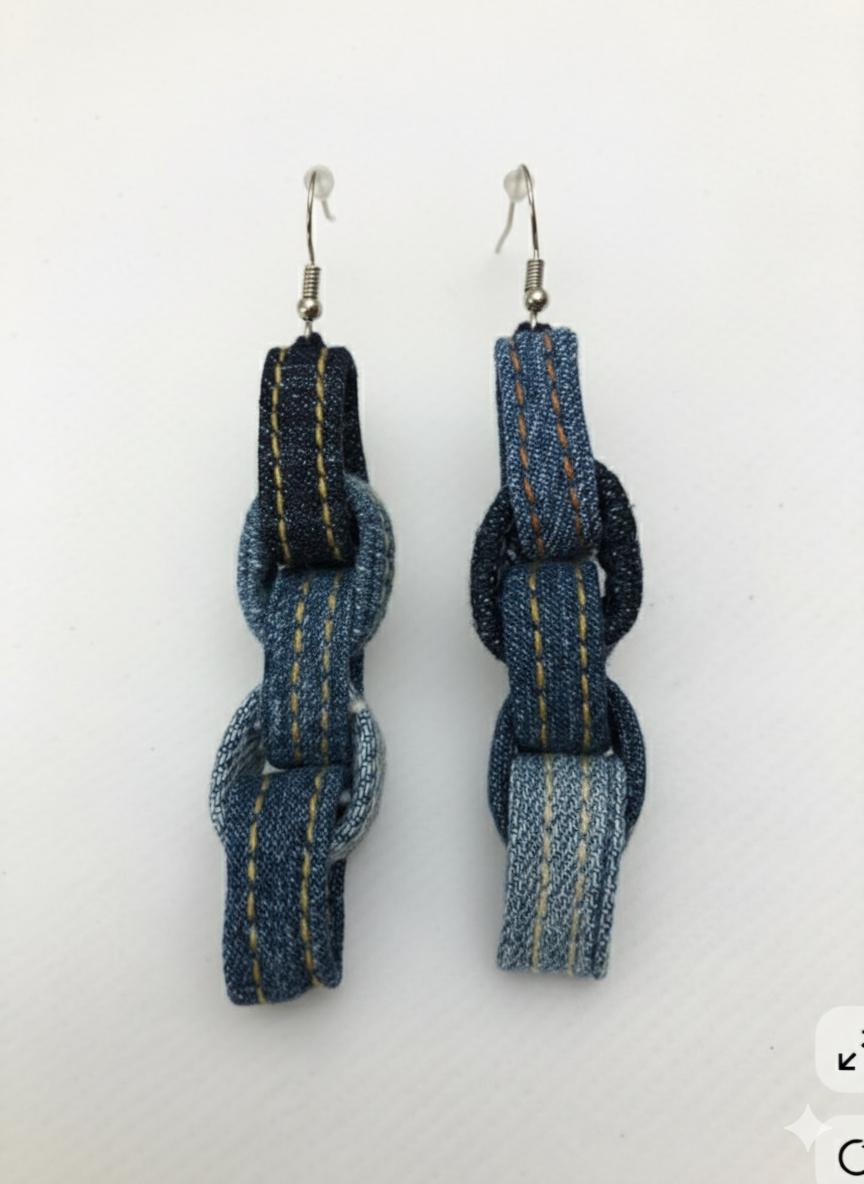 Denim Chain Dangles