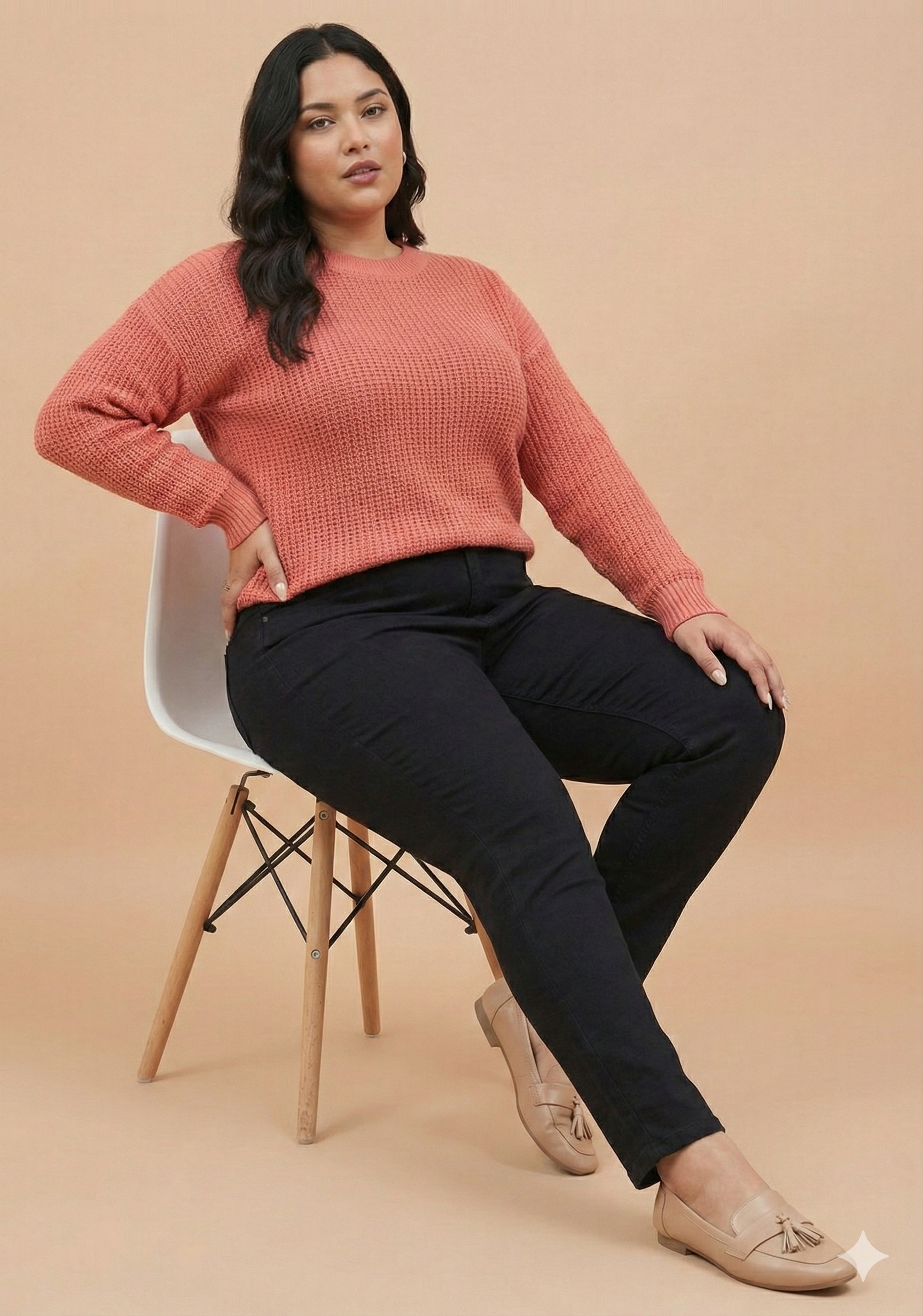 Plus size Women Black Skinny Fit High-Rise Stretchable Jeans