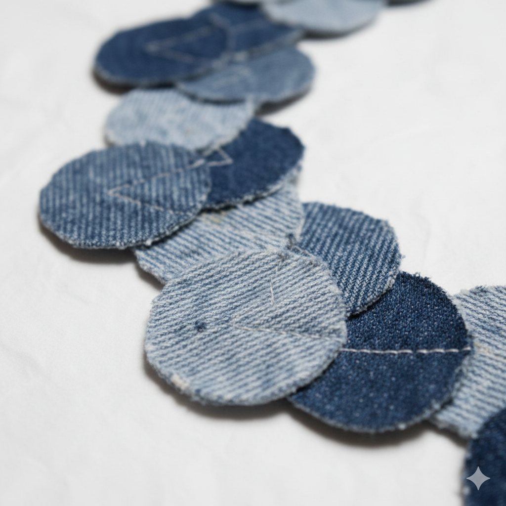 Denim Mosaic Necklace