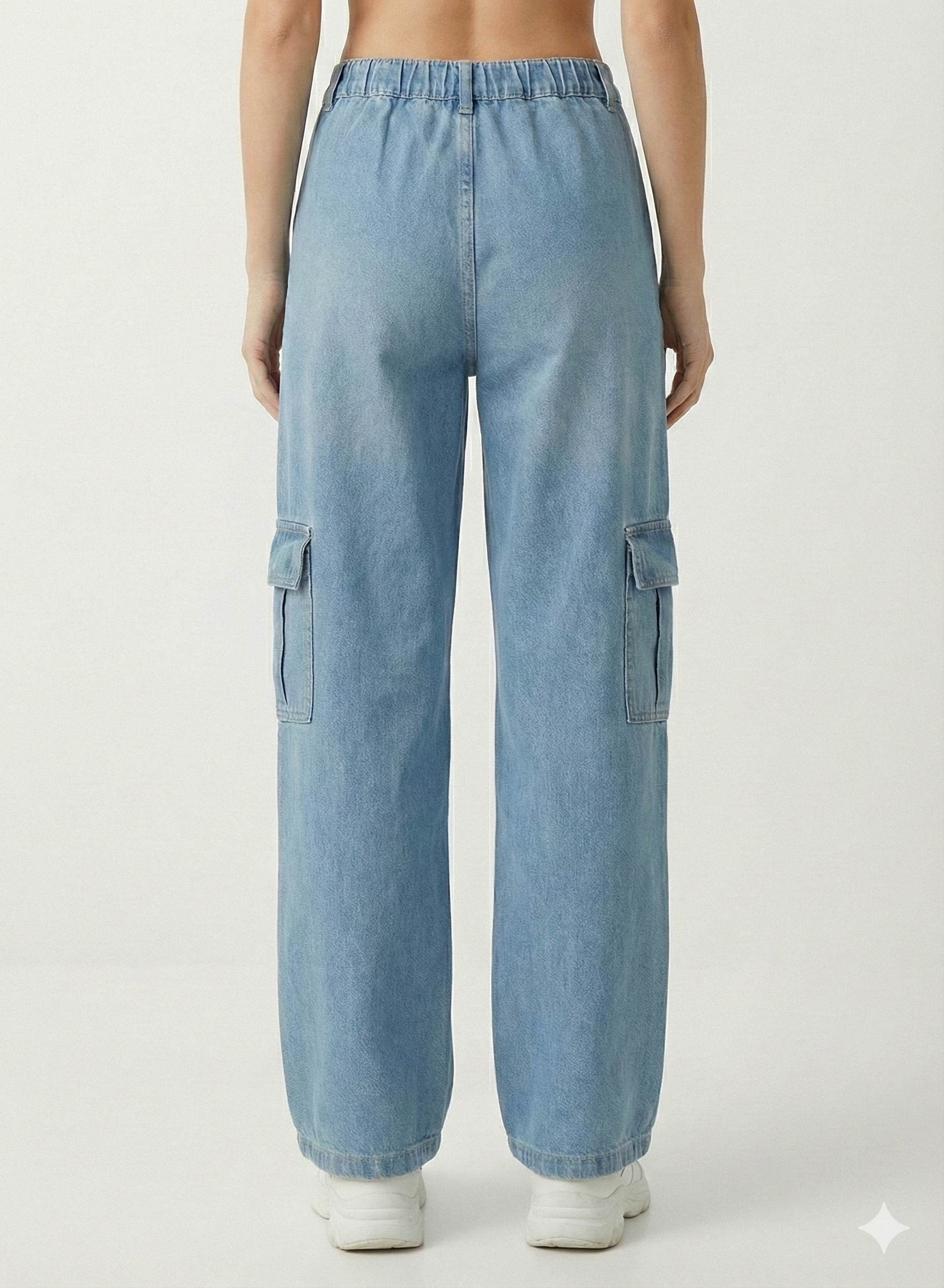 Women Straight Fit High-Rise Clean Look Heavy Fade Pure Cotton Jeans