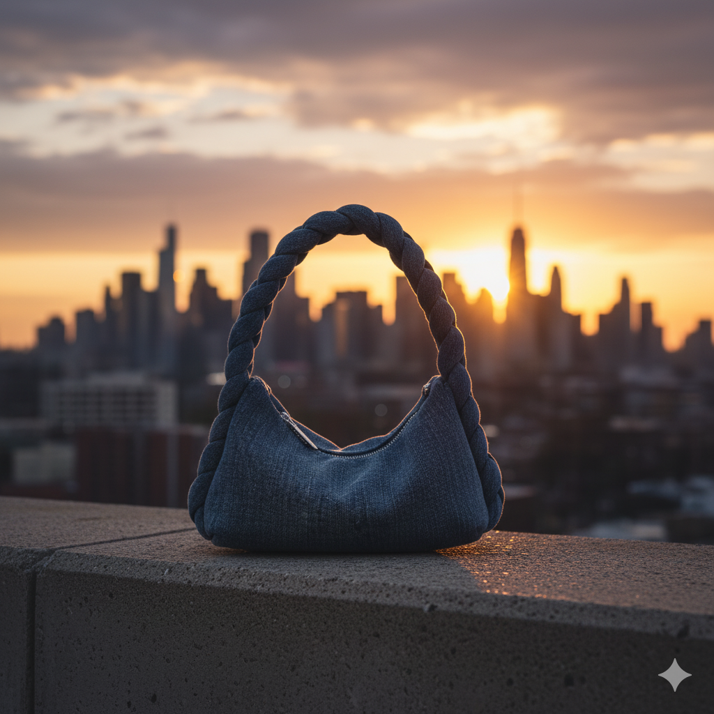 Denim Braid Luxe Bag