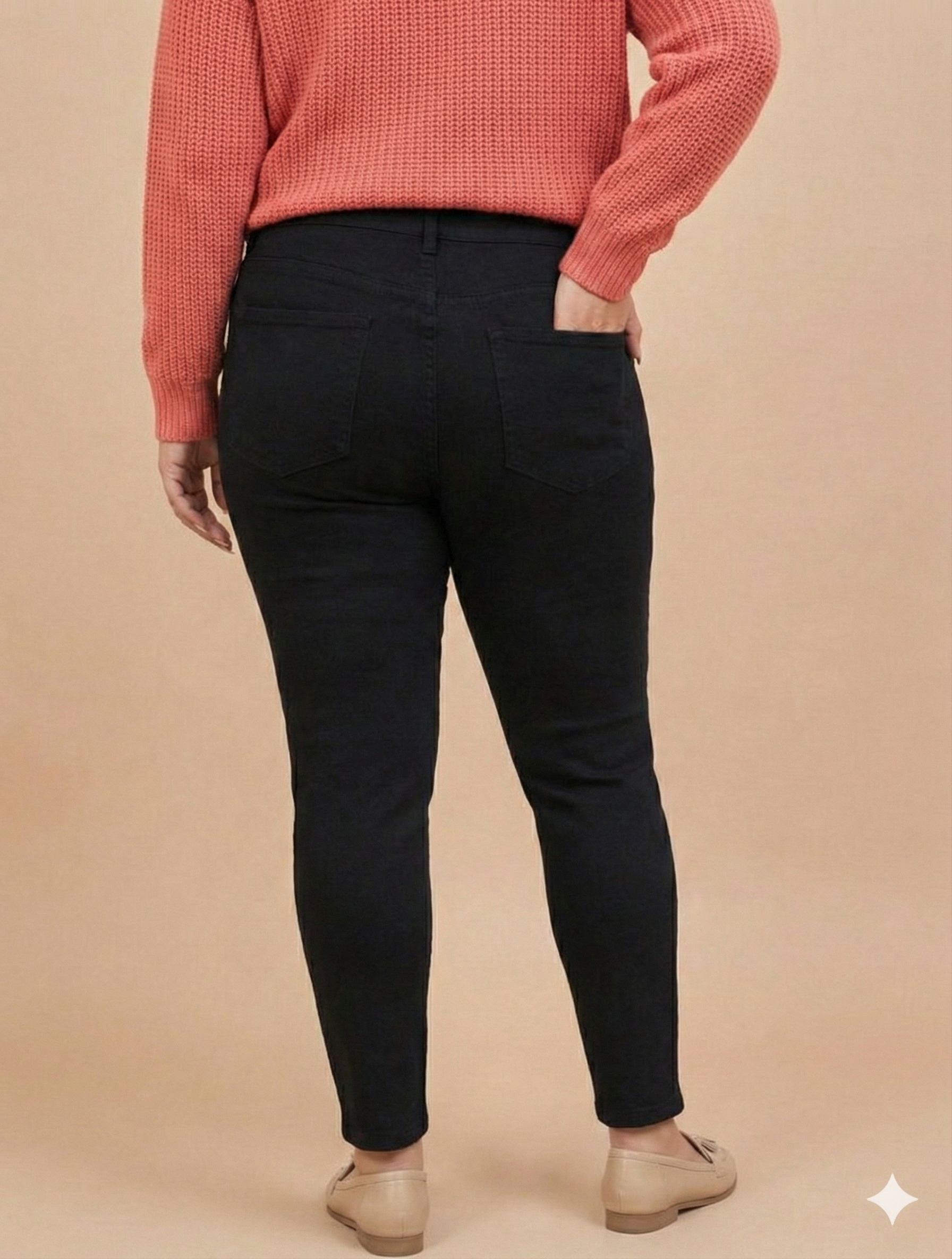Plus size Women Black Skinny Fit High-Rise Stretchable Jeans