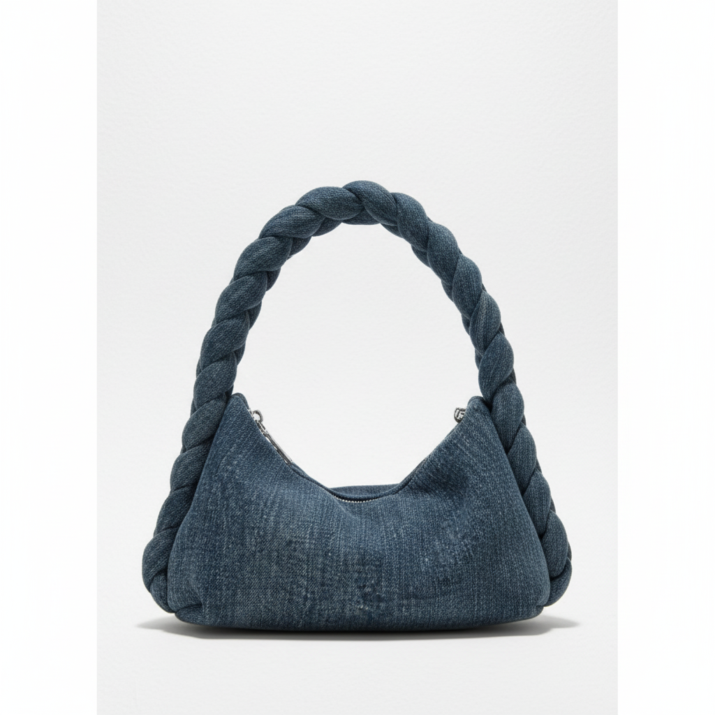 Denim Braid Luxe Bag