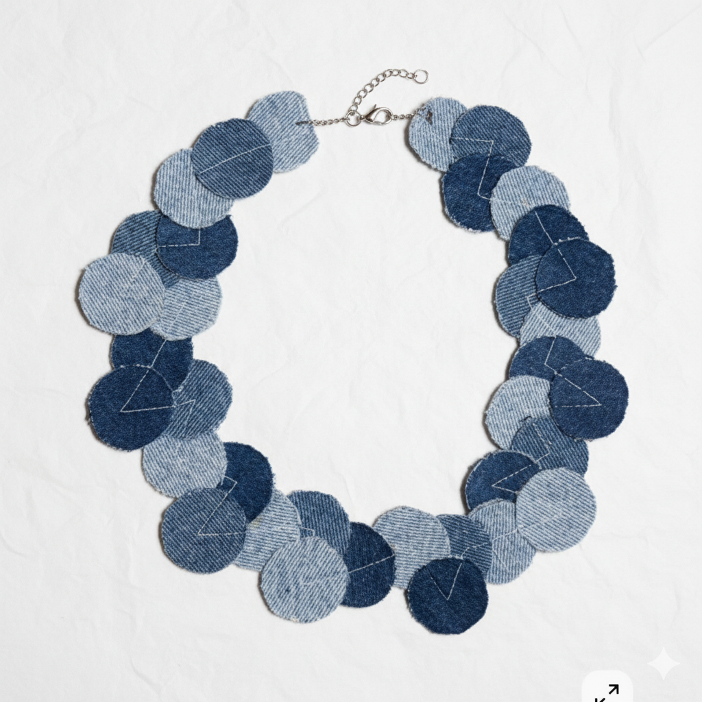 Denim Mosaic Necklace