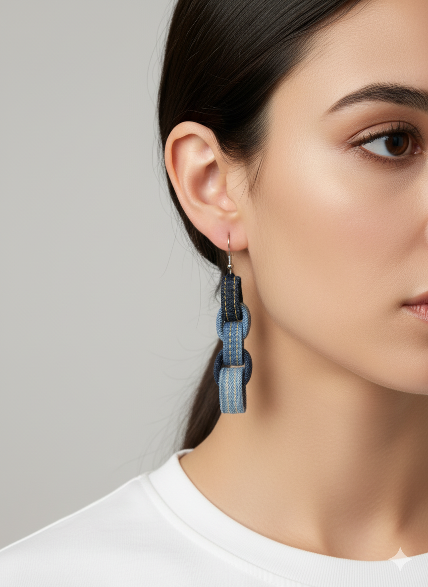 Denim Chain Dangles
