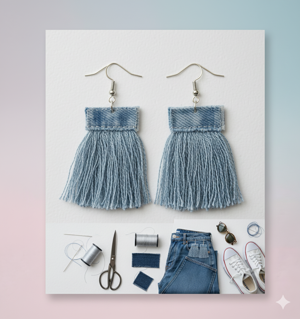 Denim Tassel Charms