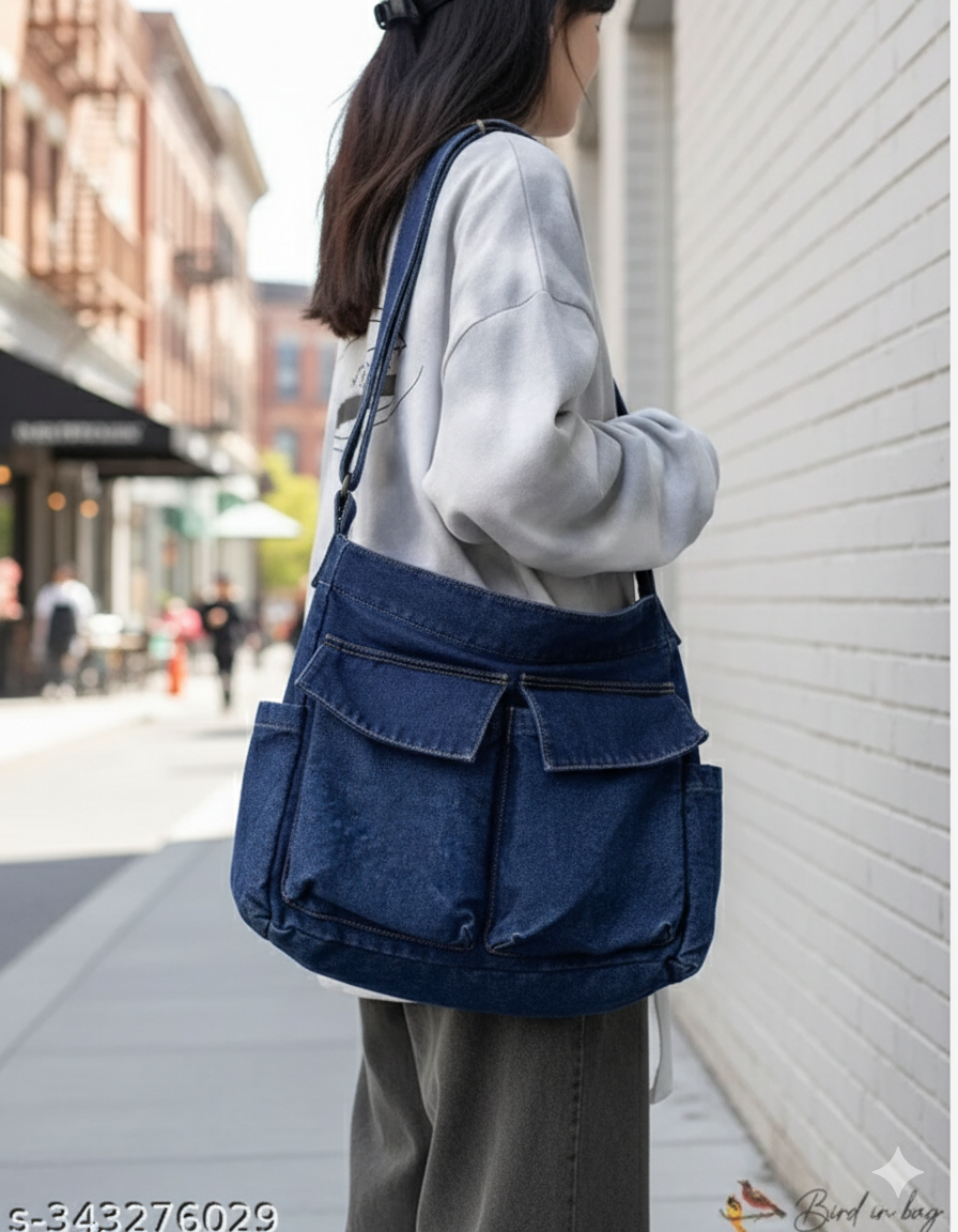 Street Style Denim Tote