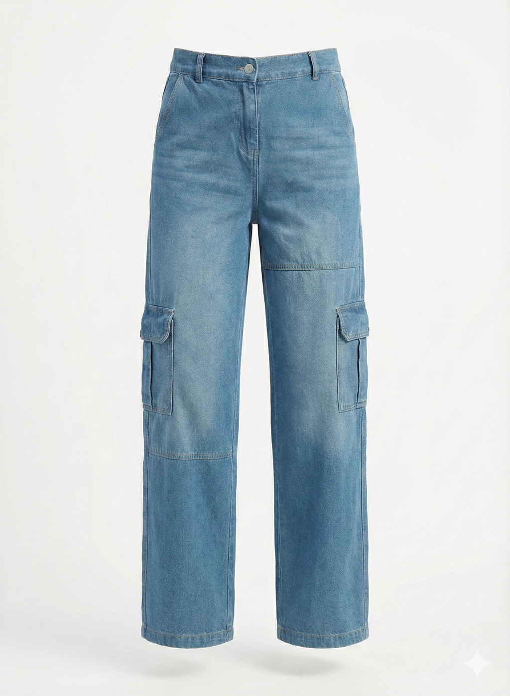 Women Straight Fit High-Rise Clean Look Heavy Fade Pure Cotton Jeans