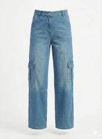 Women Straight Fit High-Rise Clean Look Heavy Fade Pure Cotton Jeans