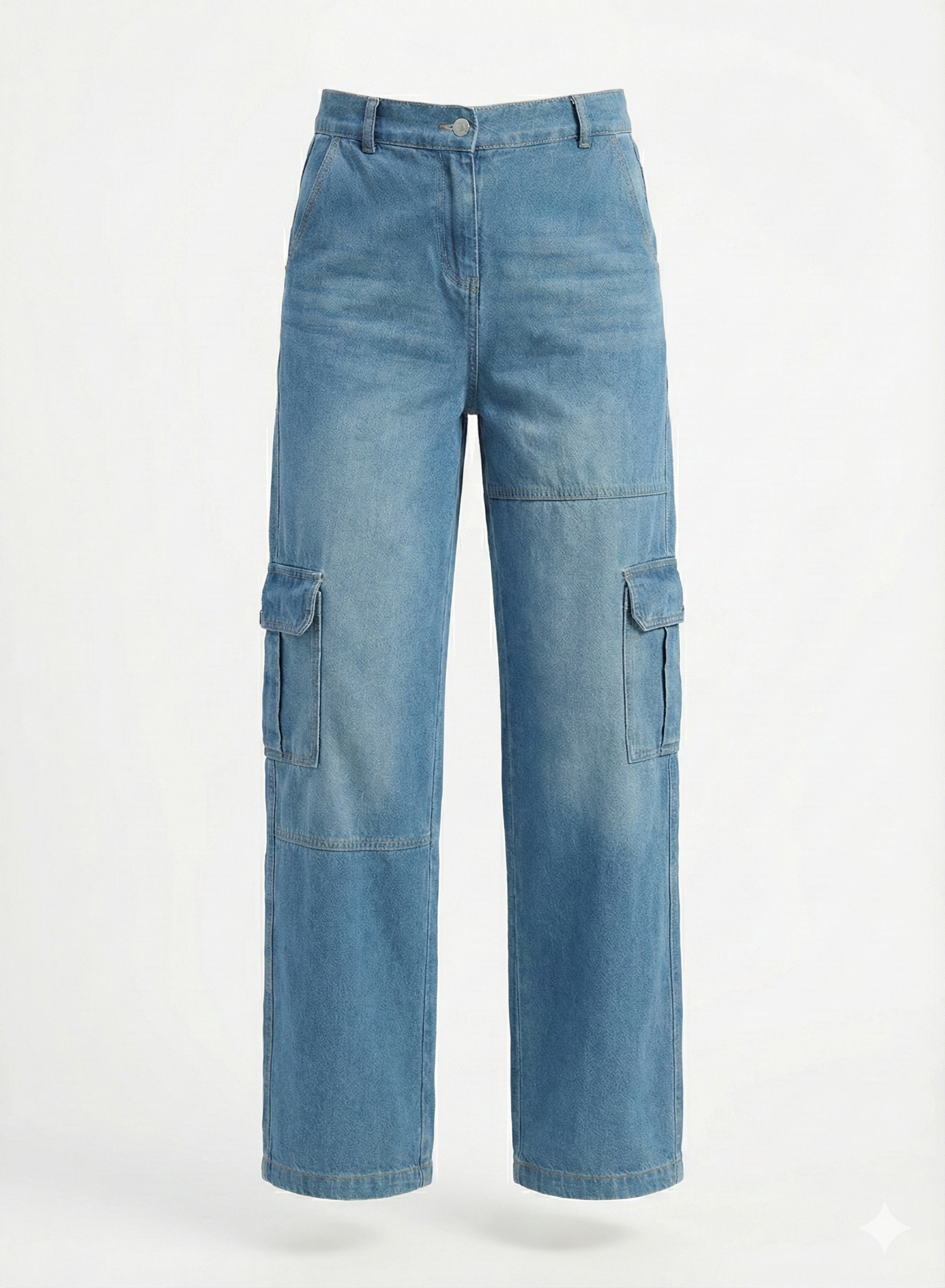 Women Straight Fit High-Rise Clean Look Heavy Fade Pure Cotton Jeans