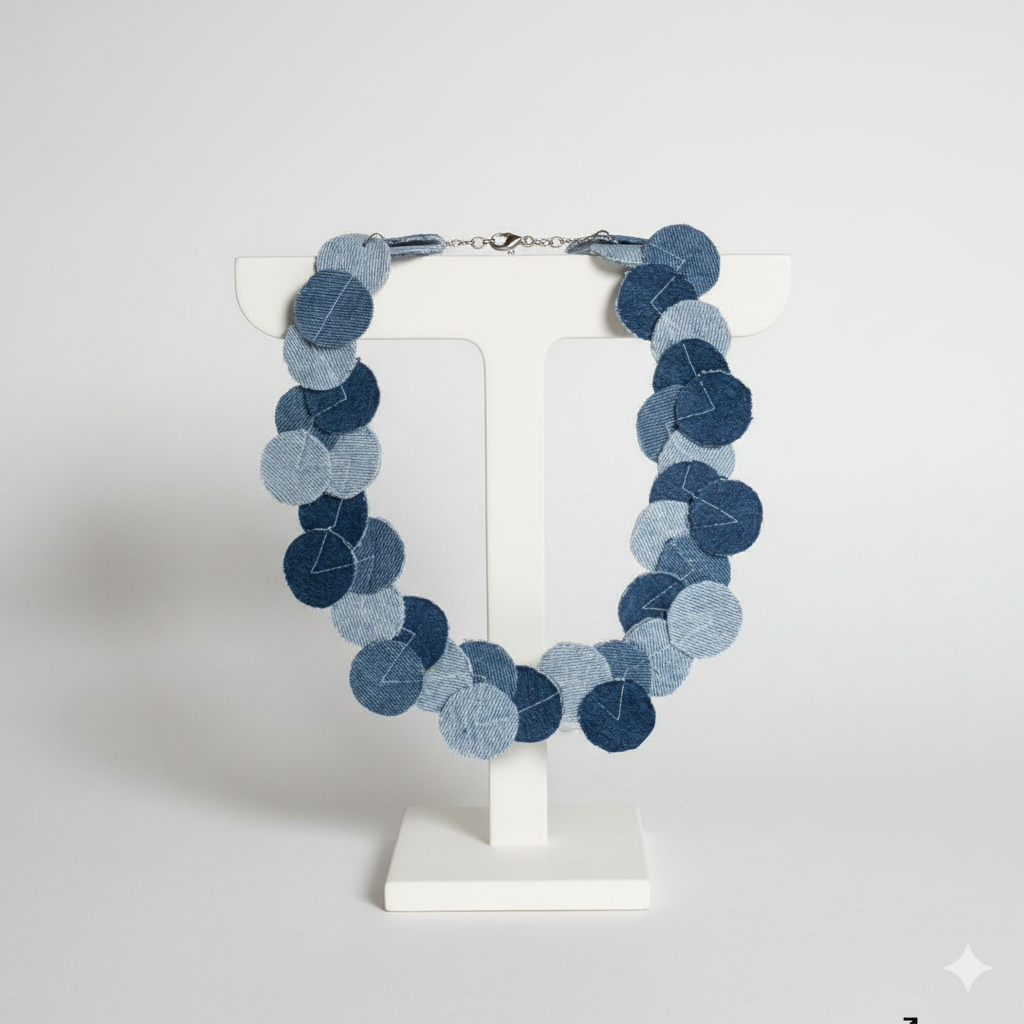 Denim Mosaic Necklace
