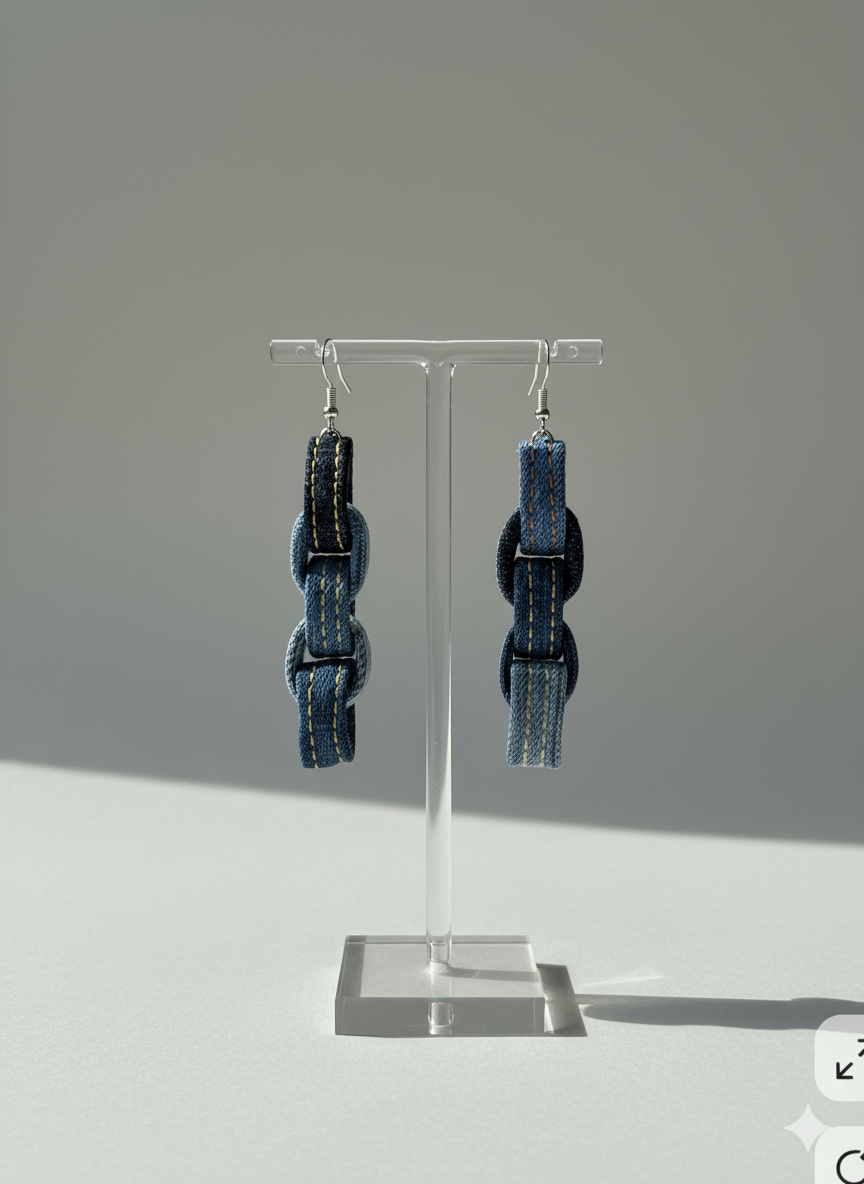 Denim Chain Dangles