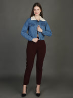 Spread Collar Denim Jacket