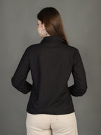 Spread Collar Cotton Casual Shirt