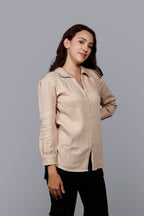 Women Solid Opaque Casual Cotton Shirt