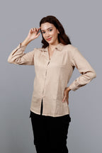 Women Solid Opaque Casual Cotton Shirt