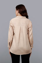 Women Solid Opaque Casual Cotton Shirt