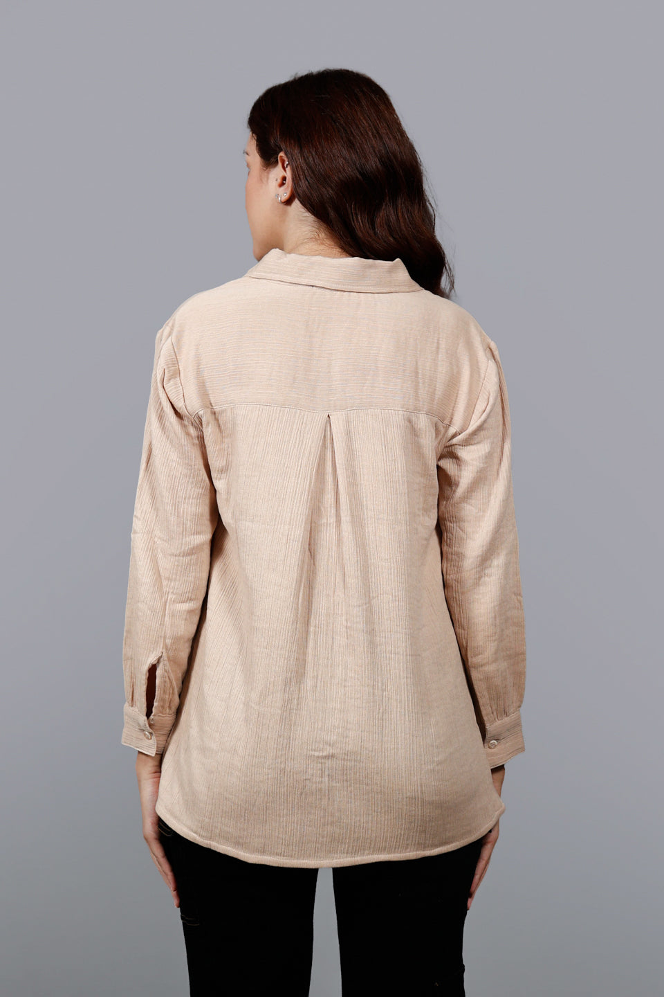 Women Solid Opaque Casual Cotton Shirt