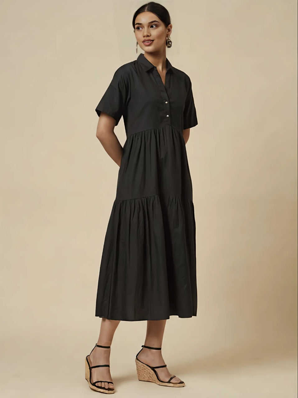 Summer A line Collar Dress