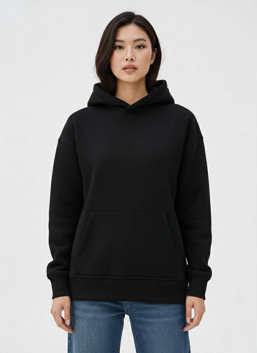 Plain Black Oversized Hoodie