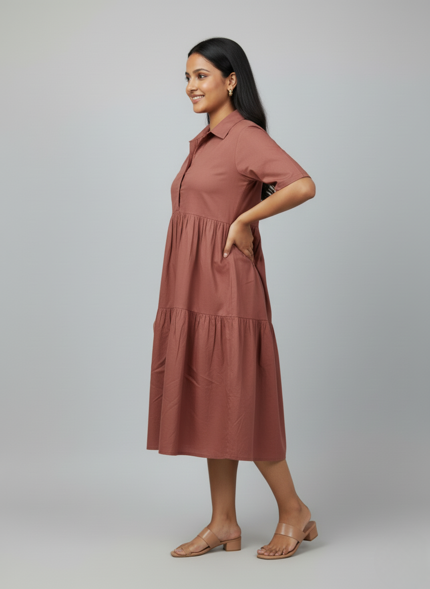 Summer A line Collar Dress