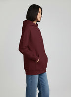Plain Maroon Oversized Hoodie