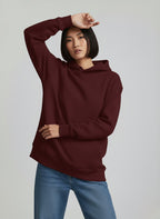 Plain Maroon Oversized Hoodie