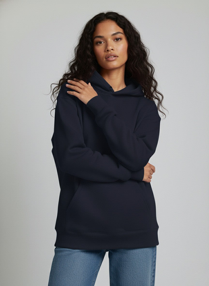 Plain Blue Oversized Hoodie