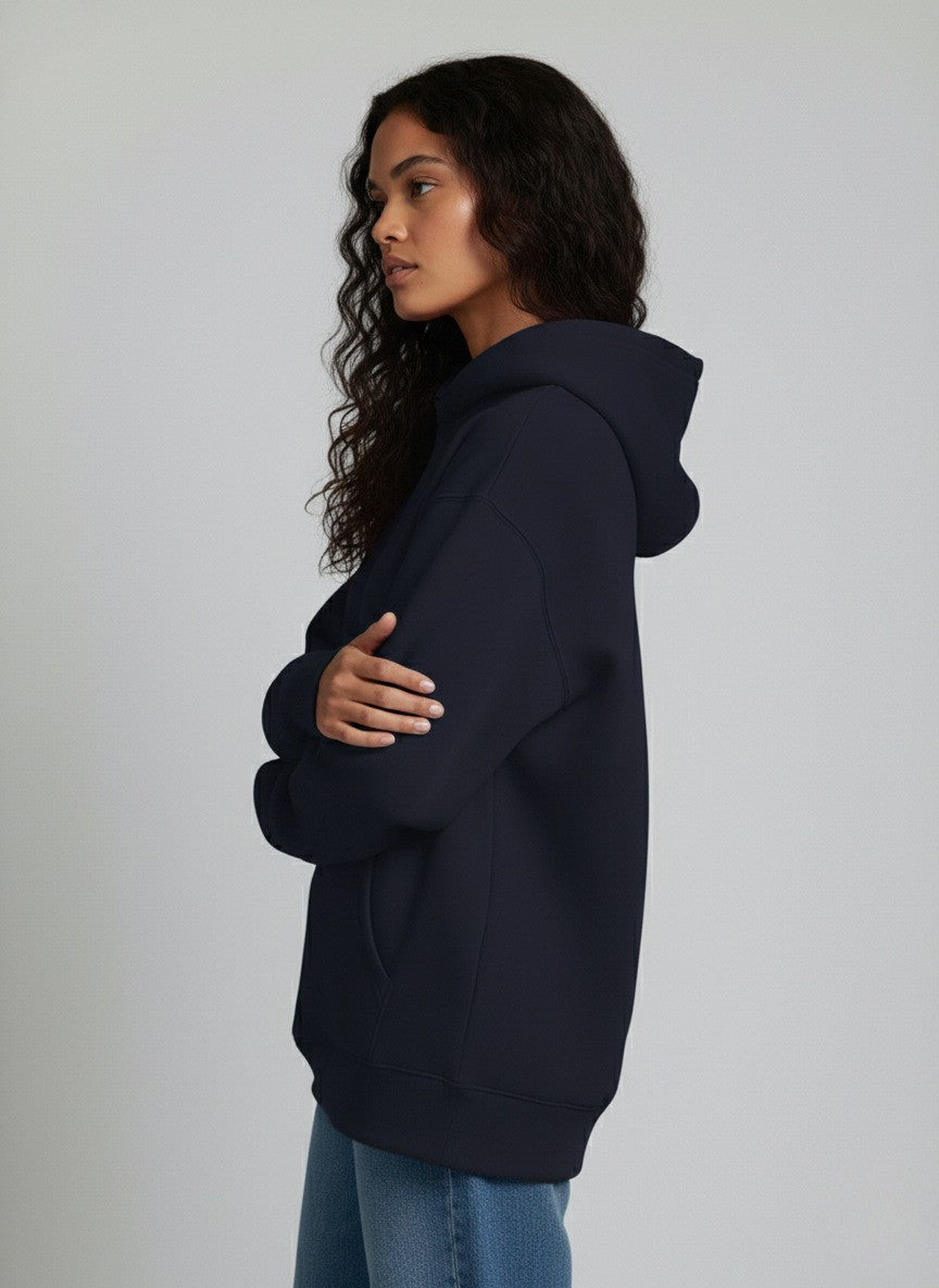 Plain Blue Oversized Hoodie
