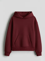 Plain Maroon Oversized Hoodie