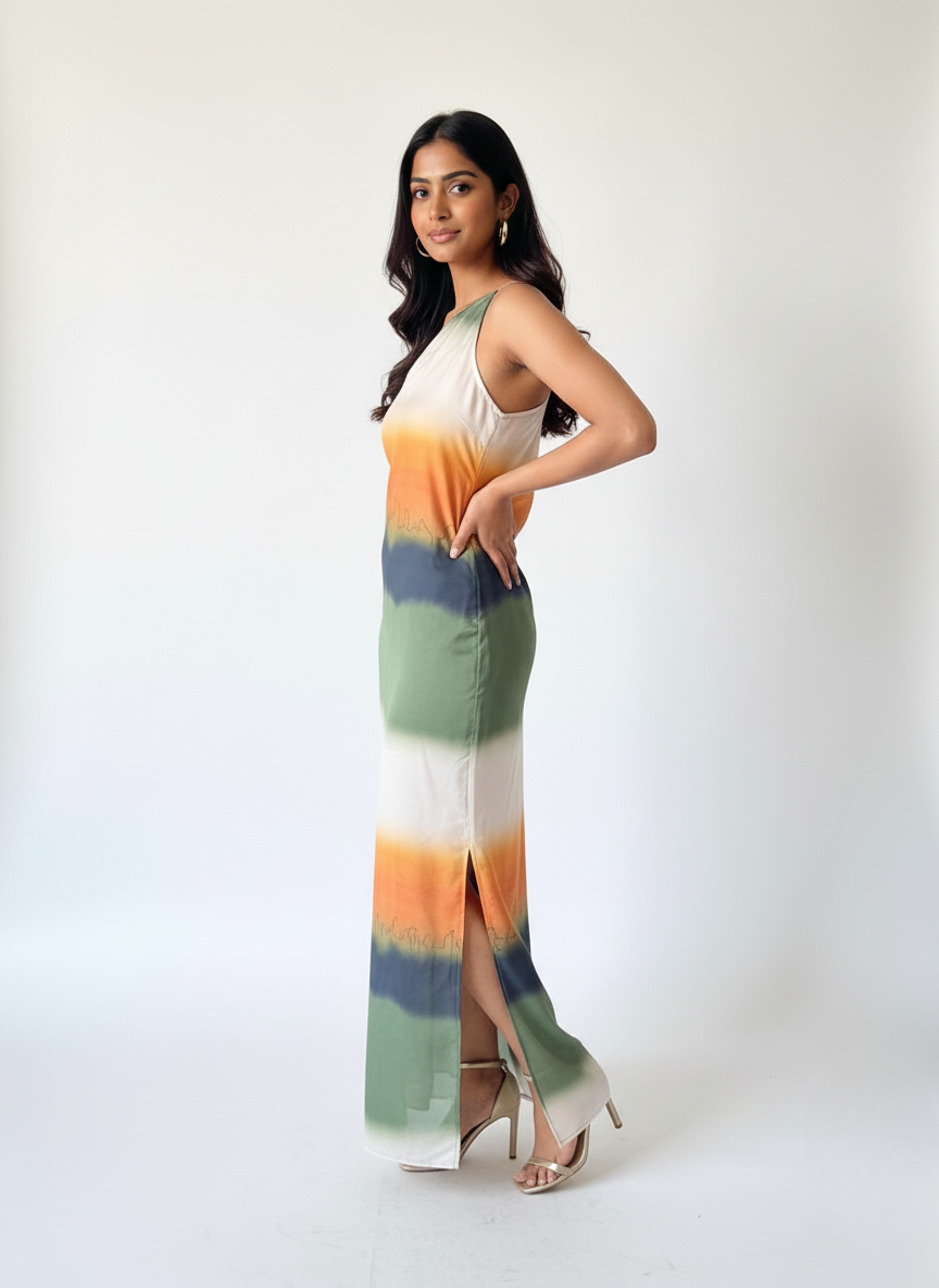 One shoulder maxi dress