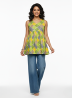 Sleeveless A-Line Flared Kurti